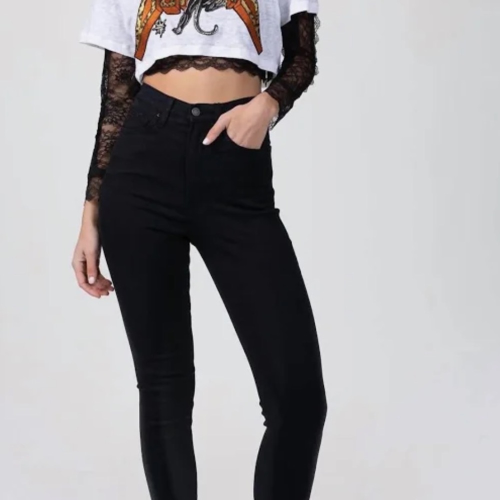 WeWoreWhat High Rise Black Jeans - Picture 6 of 7
